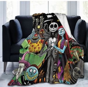 Flannel Blanket Ultra-Soft night before Christma Throw Blanket for Bed Sofa All